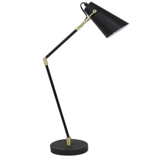 An Image of Angular Table Lamp Black and Gold