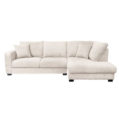 An Image of Carson Chunky Chenille Right Hand Corner Sofa Cream