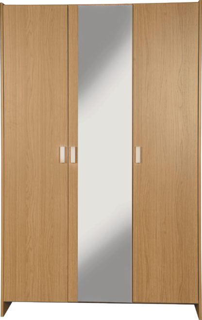 An Image of Argos Home Capella 3 Door Mirrored Wardrobe - White