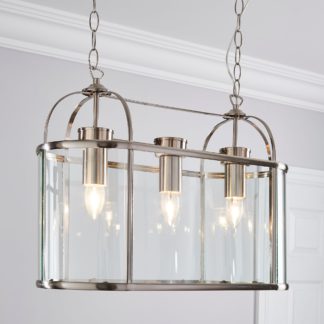 An Image of Hurricane 3 Light Diner Fitting Silver