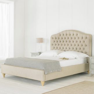 An Image of Balmoral Fabric Bed Frame Natural (Beige)