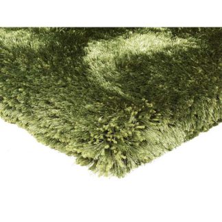 An Image of Plush Hand Woven Rug Green