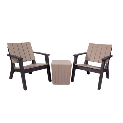 An Image of Faro 2 Seater Bistro Set Black