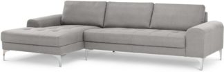 An Image of Vittorio Left Hand Facing Chaise End Corner Sofa, Pearl Grey