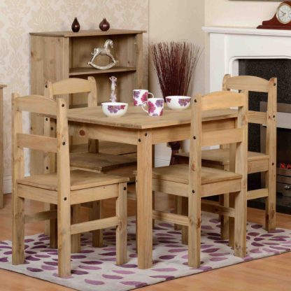 An Image of Panama 4 Seater Dining Set Natural