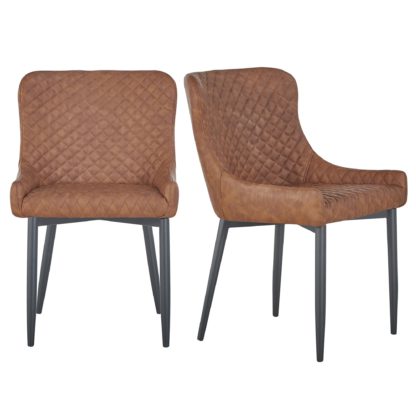 An Image of Montreal Set of 2 Dining Chairs Brown