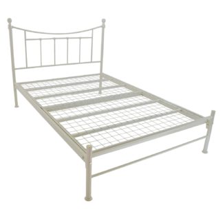An Image of Bristol Low Foot Small Double Metal Bed Frame Cream