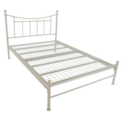 An Image of Bristol Low Foot Small Double Metal Bed Frame Cream