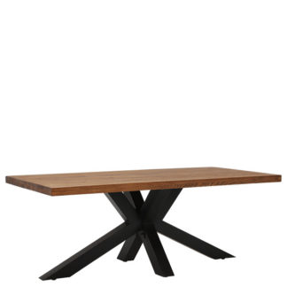 An Image of Navarro Star Dining Table Dark Oak