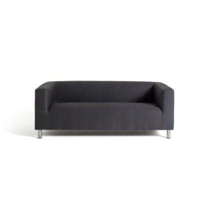 2f2dea0269dcdef159a39de049010d06242a5e2726cab30f3b255267ead233ec.jpg An Image of Habitat Moda 3 Seater Fabric Sofa - Grey