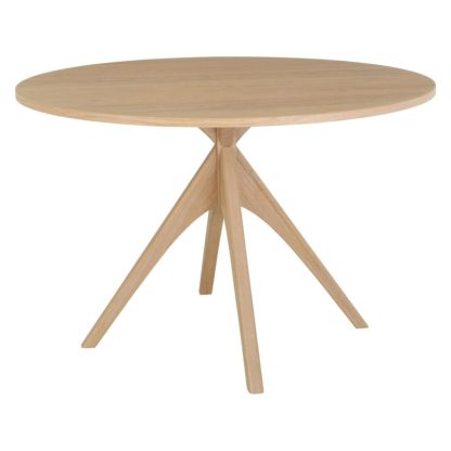 An Image of Habitat Austin Oak Round 4 Seater Dining Table