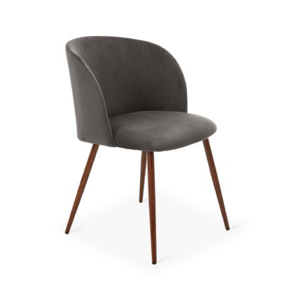 3059fe0d8ae36c0712526d883b2c006d889ecb236910b1937b19a478c1b7f92e.jpg An Image of Celia Chair Grey Velvet Grey