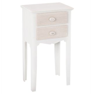 An Image of Jule 2 Drawer Nightstand White/Natural