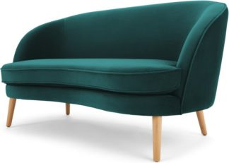 An Image of Gertie 2 Seater Sofa, Seafoam Blue Velvet