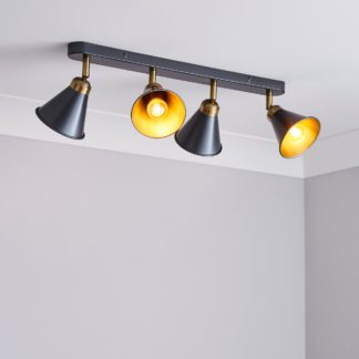 An Image of Logan 4 Light Grey Spotlight Bar Grey