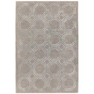 An Image of Nexus Octagon Rug Silver