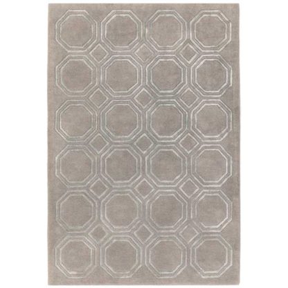 An Image of Nexus Octagon Rug Silver