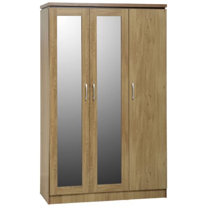 An Image of Charles 3 Door All Hanging Wardrobe Natural