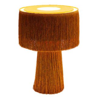 An Image of Fringed Table Lamp Orange