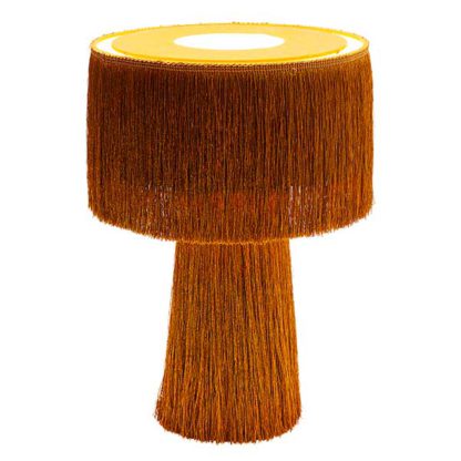 An Image of Fringed Table Lamp Orange