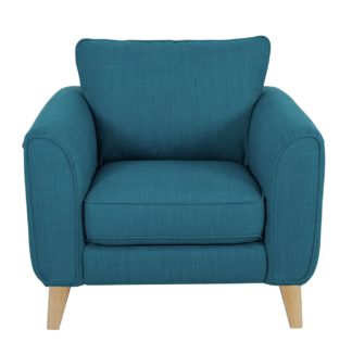 An Image of Habitat Cooper Fabric Armchair - Teal