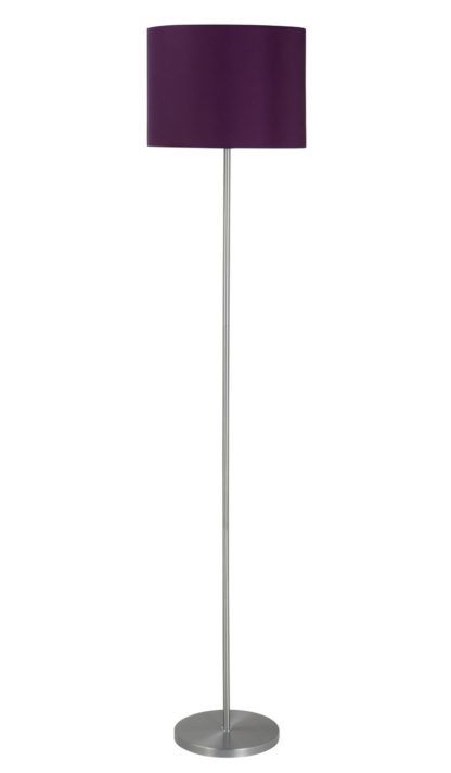 An Image of Argos Home Satin Stick Floor Lamp - Plum