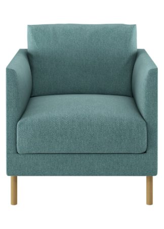 An Image of Habitat Hyde Teal Blue Fabric Armchair