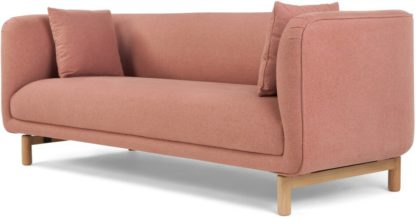 An Image of Becca 3 Seater Sofa, Dusk Pink