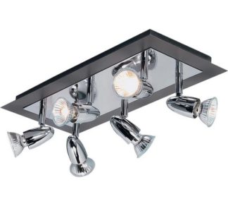 An Image of Argos Home Magnum 6 Light Ceiling Plate - Slate Effect
