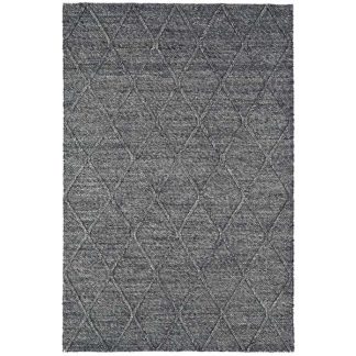 An Image of Coast Diamond Hand Woven Rug Charcoal