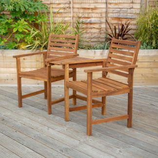 An Image of Acacia Wood Companion Seat Natural
