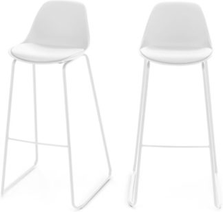 An Image of Set of 2 Duggie Barstools, White
