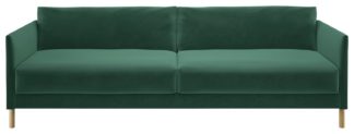 An Image of Habitat Hyde 3 Seater Fabric Sofa Bed - Green