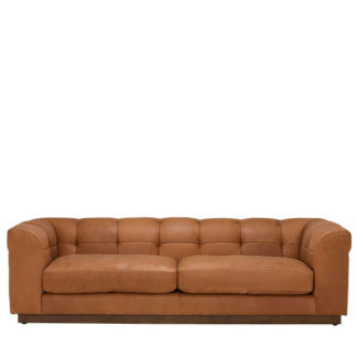 An Image of Whitman Split Frame 4 Seater Leather Sofa Stock