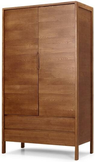 An Image of Ledger wardrobe, dark stain ash