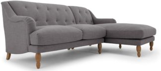 An Image of Ariana Right Hand Facing Chaise End Corner Sofa, Graphite Grey