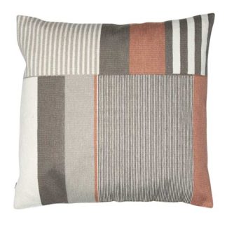 An Image of Linear Block Cushion Pink And Grey