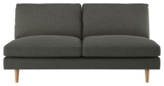 An Image of Habitat Teo 2 Seater Fabric Sofa - Charcoal