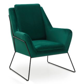 An Image of Ferne Metal Framed Chair - Emerald Emerald (Green)