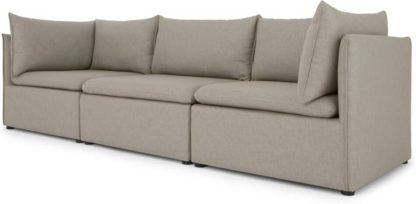An Image of Victor 3 Seat Sofa With Storage, Portland Grey