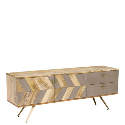 An Image of Leif TV Unit Natural Mango Wood