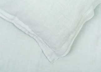 An Image of Heal's Washed Linen Mint Fitted Sheet King