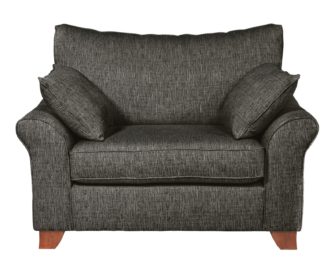 An Image of Habitat Gracie Fabric Cuddle Chair - Charcoal