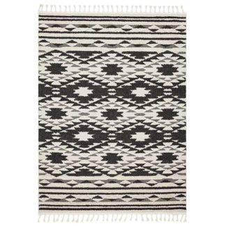 An Image of Tangier Rug Black and White