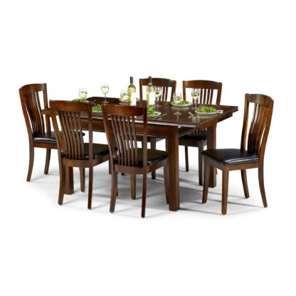 An Image of Canterbury 6 Seater Dining Set Mahogany (Brown)