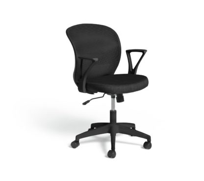 An Image of Habitat Beck Mesh Office Chair - Black