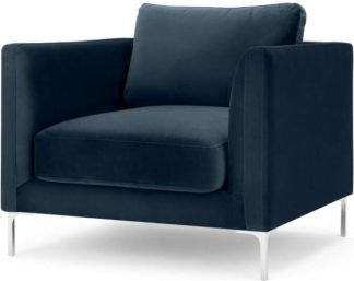 An Image of Dree Accent Chair, Sapphire Blue Velvet