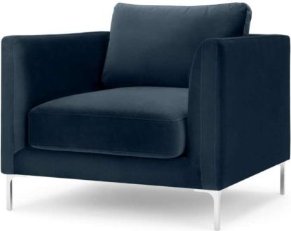 550eb968e08a39c6f87ce4467006305260cc178d481f75f380139caf8b6a9c9b.jpg An Image of Dree Accent Chair, Sapphire Blue Velvet