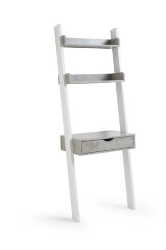 An Image of Habitat Ladder Office Desk - Concrete Effect