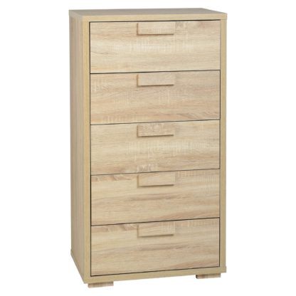 An Image of Cambourne Tall 5 Drawer Chest Natural